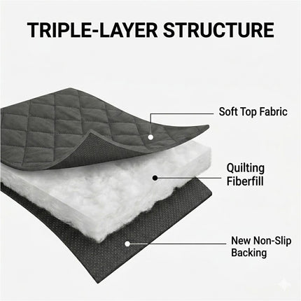 Sofa Cover Quilted Couch Covers Lounge Pet Protector Slipcovers Black 55*196cm