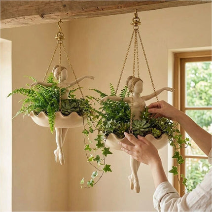 Hanging Planter Elegant Garden Decor for Porch Succulent Basket