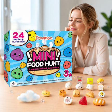 24 Days Mini Christmas SquishiesAdvent Calendar Dumpling SquishyToys Boys  And  Girls Xmas Gift