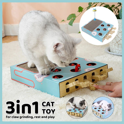 Cat Toy Whack-a-Mole Cat Scratching Board Corrugated Cardboard Scratching Pad