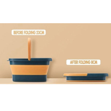 Folding Foot Spa Pedicure Bath Massage Tub Bucket Feet Basin Therapy Luxury Blue