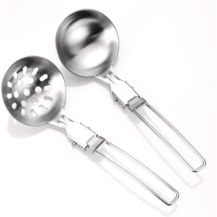 Camping Kitchen Utensil Set 6 PCS Compact Folding Cooking Spoon Spatula Colander