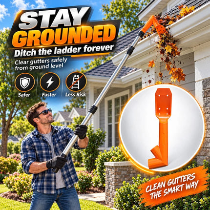 Roofing Leaf Shovel Gutter Cleaning Tool With Long Handle for Home