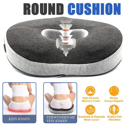 Cushion Seat Pillow Orthopaedic Coccyx Back Pain Relief Memory Foam Office Chair