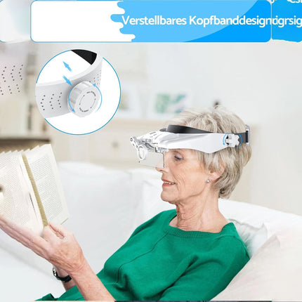 5 Lens Adjustable Headband Magnifier Head Magnifier Hands Free Magnifying Glass