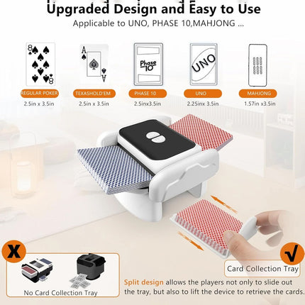 Automatic Card Shuffler Machine Rechargeable Playing Card Poker Sorter