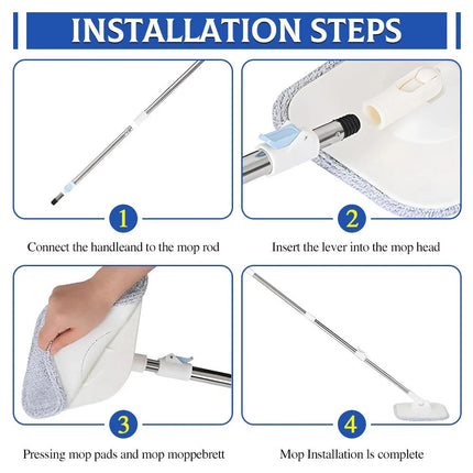 360° Spin Mop and Bucket Set with Self-separating Dirty & Clean Water System
