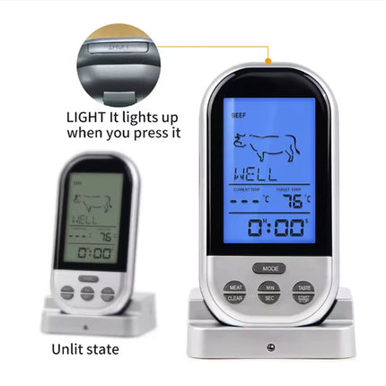 Large LCD Digital Meat Thermometer Kitchen BBQ Grill Oven Probe