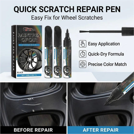Car Wheel Scratch Repair Pen 9Pcs Black Rim Touch Up Paint for Cars Sale