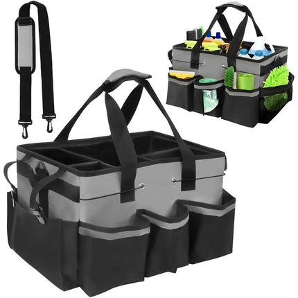 Wearable Cleaning Caddy, Cleaning Caddy Supplies Organizer with Handle Work Grey