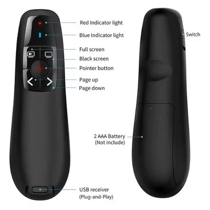 Wireless USB PowerPoint Presenter Remote Slide Advancer Presentation Clicker