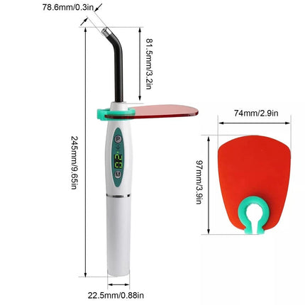 Rechargeable UV Dental Wireless Cordless LED Curing Light Lamp Machine 2200mAh