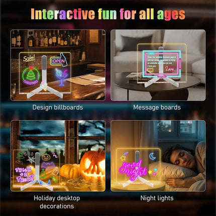 Illuminated Acrylic LED Writing and Message Board Christmas Gift