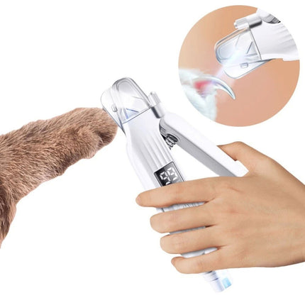 2in1 Electric Pet Dog Nail Grinder and Clipper Toenail Clippers&LED Lights