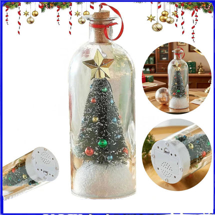 Christmas Tree - Record Christmas Message In A Bottle - Christmas Ornaments