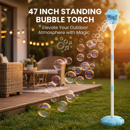 Bubble Torch Garden Lamp Automatic Bubble Maker Stand Bubble Machine Outdoor