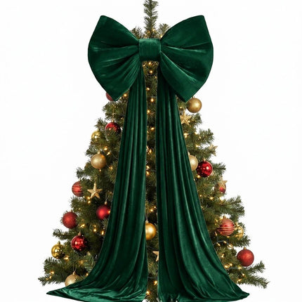 Soft Draping Large Velvet Christmas Bow Christmas Wreaths Bow Christmas Tree
