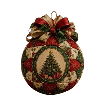 DIY Christmas Tree Patchwork Ornament Kit – Holiday Craft Sewing Kit for Beginners and Adults