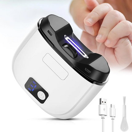Automatic Electric Toe Nail Clippers With Light Trimmer USB Rechargeable