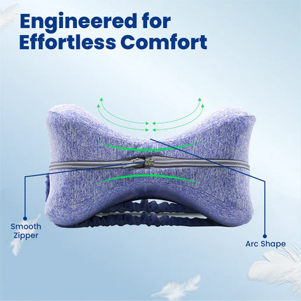Ergonomic Memory Foam Leg Pillow Knee Support Cushion for Home Use