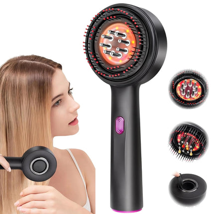 Electric Hair Growth Massage Scalp Brush Oil Applicator Red Light Therapy