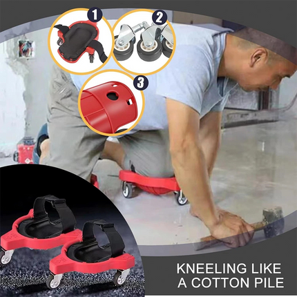 1PCS Rolling Knee Pad, Wheeled Knee Creeper Dolly Knee Pad with Casters