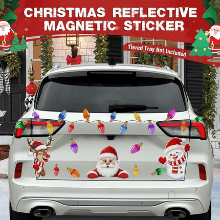 Christmas Reflective Car Stickers Colorful Decals Car Xmas Decorations