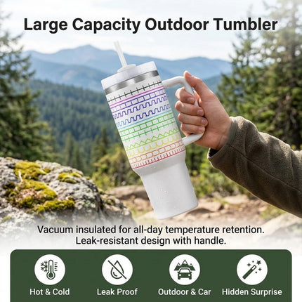 Funny Hidden Message Tumbler 40oz Insulated Cup Sarcastic Office Gift