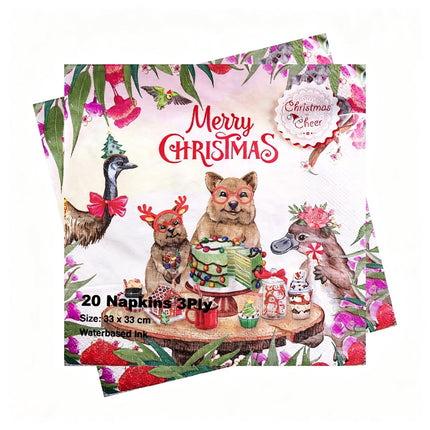 Christmas Disposable Tableware Set Paper Plates Cups Napkins Party Supplies