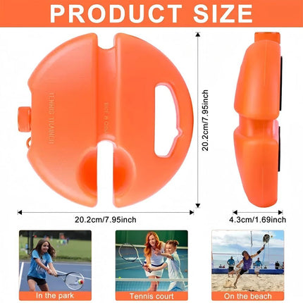 Single Solo Tennis Trainer Set Training Practice Rebound Balls w/ 3 String Balls