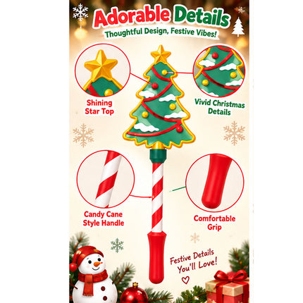 3D Christmas Tree Printed Wand Tap to Pay Christmas Magic Wand Contactless Payment Card Holder
