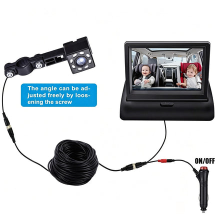 4.3 inch Foldable Car Rear View Display Screen & Camera Set