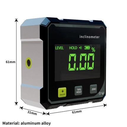 Digital Angle Finder with Electronic Laser, 4-Side  Angle Gauge, Cube