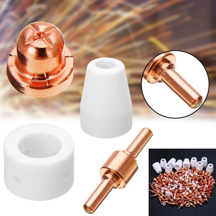 100pcs PT31 LG40 Plasma Cutter Consumables Torch Electrode Tip Nozzle CUT40/50