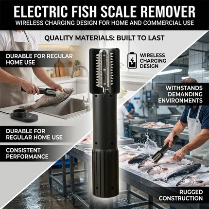 1PC Fish Scale Remover Electric Scraper Cordless Portable Scaler Automatic Tool