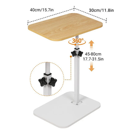 Laptop Stand Adjustable Height Side Table C Shape Sofa Bed Desk Portable Office