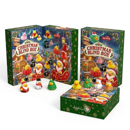 Christmas 24 Days Countdown Advent Calendar 24 Rubber Ducks Toy Gift Bath