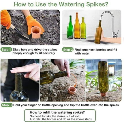 8 Pcs Plant Self Watering Stakes Spikes Automatic Terracotta Probe Watering