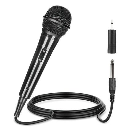 Handheld Wired Microphone Cardioid Dynamic Vocal Mic with 3M Cable for Karaoke