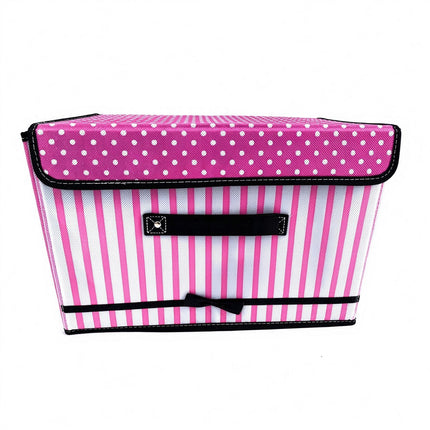 Foldable Storage Box Fabric Cube Home Clothes Organizer with Cover