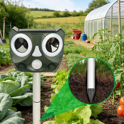 Solar Ultrasonic Bird Repeller Motion Sensor Animal & Pets Rat Possum Repellent