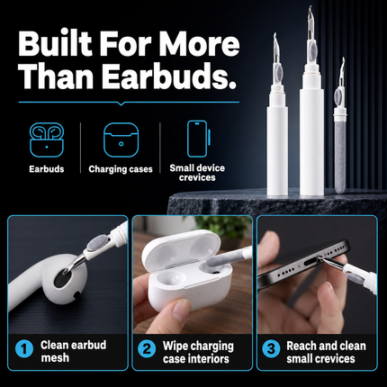 Earphone Cleaning Pen 3 in 1 for AirPods Case Earbuds