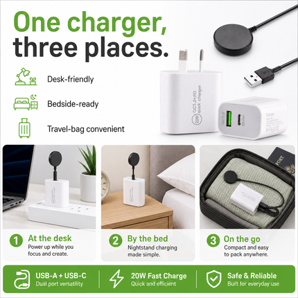 Samsung Galaxy Watch Charger Cable Magnetic USB Type C Active