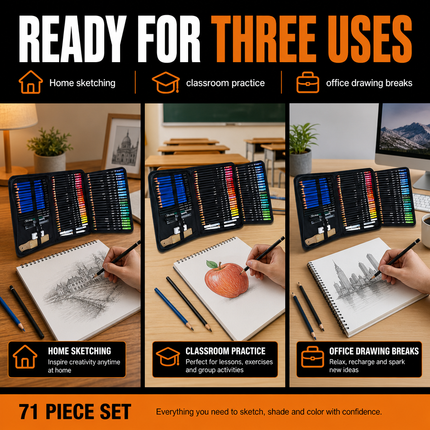 Professional Sketching Pencils Set 71 Piece | 10-versatility-use-cases.png