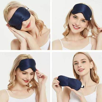100% Pure Silk Sleeping Eye Mask Sleep Soft Blindfold Lights Out Travel Relax - Image 3