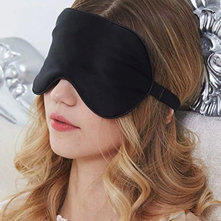 100% Pure Silk Sleeping Eye Mask Sleep Soft Blindfold Lights Out Travel Relax - Image 8