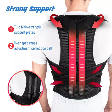 AU Back Posture Corrector Magnetic Shoulder Support Brace Belt Therapy Men Women