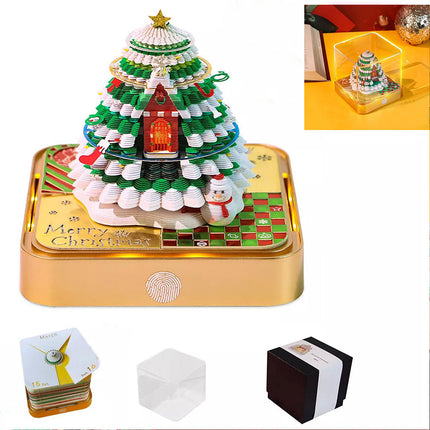 Time Piece Calendar Christmas 3D Calendar Paper Carving Art Memo Pad