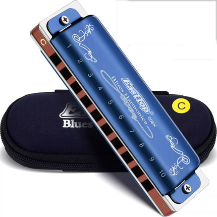 008K Diatonic Blues Harmonica Key of C Blues Harp Mouth Organ 10Hole