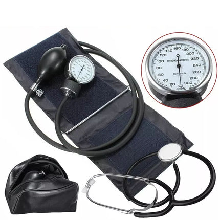 Manual Blood Pressure Monitor BP Cuff Gauge Aneroid Sphygmomanometer Machine Kit